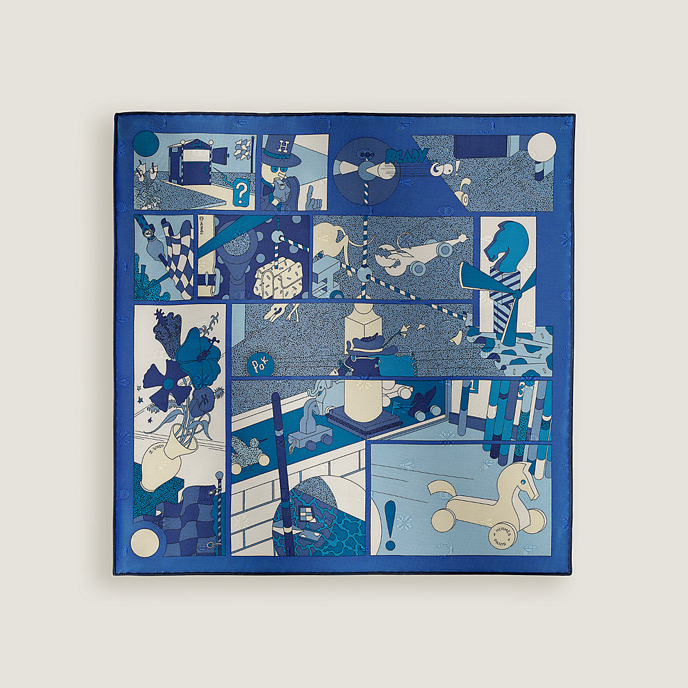 新品未使用♡エルメス HERMES ガヴロッシュ 45 READY...GO! Ready… Go! scarf 45 - Blue | Hermès Canada